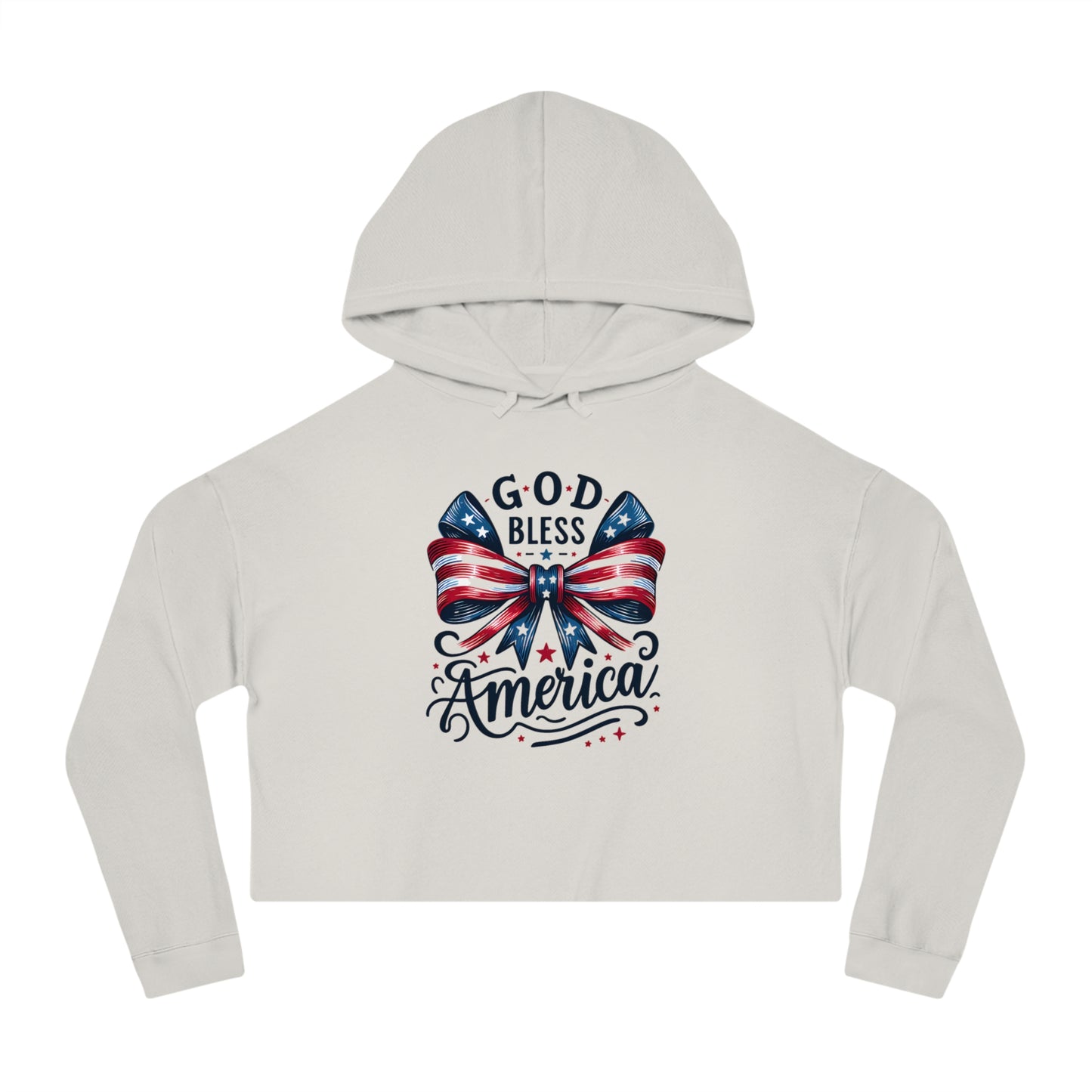 God Bless America Cropped Hoodie