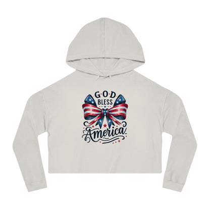 God Bless America Cropped Hoodie