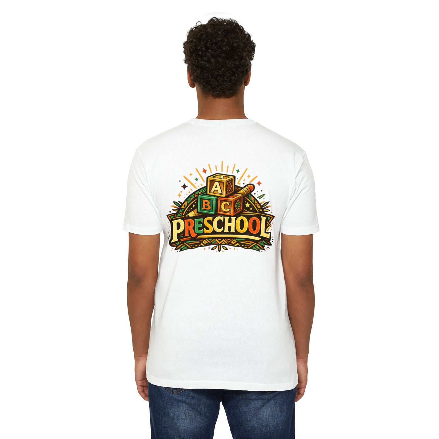 Preschool T-Shirt – Retro ABC Blocks Graphic Tee for Teachers & Kids