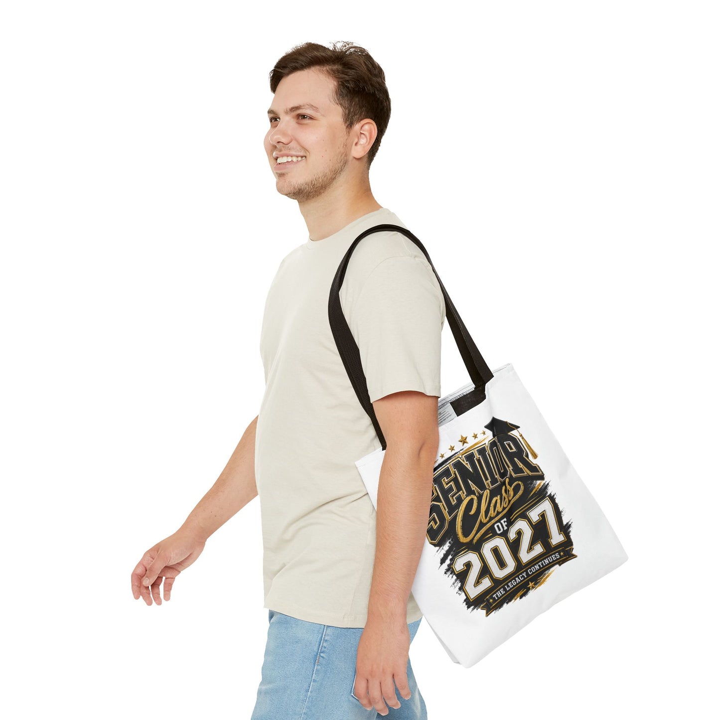 Senior Class of 2027 Tote Bag – Graduation Gift Tote with Cap Graphic