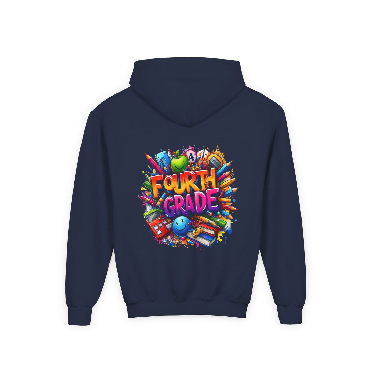 Fourth Grade Youth Hoodie — Colorful Back-to-School Kids Sweatshirt