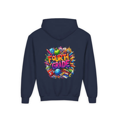 Fourth Grade Youth Hoodie — Colorful Back-to-School Kids Sweatshirt