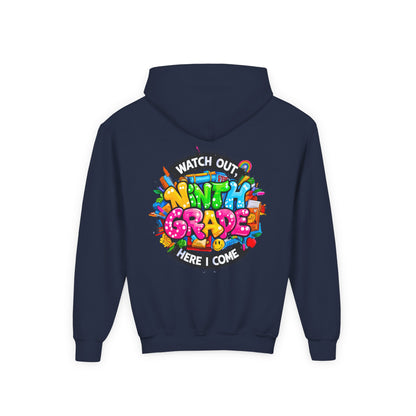 Kids' 4th Grade Hoodie – "Watch Out 4th Grade Here I Come" Colorful Back-to-School Sweatshirt