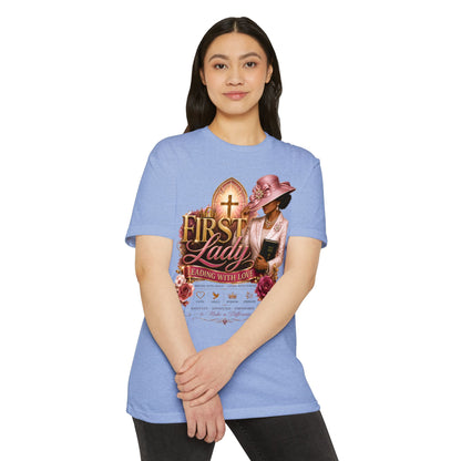 First Lady Christian T-Shirt — "Leading With Love" Faith-Based Women's Tee
