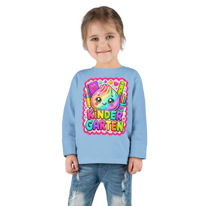 KinderGarten Cute Rainbow Character Toddler Long Sleeve Tee