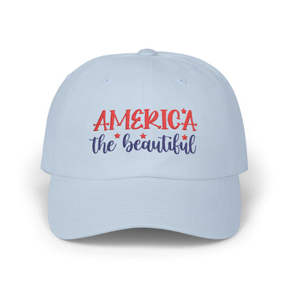 America the Beautiful Dad Cap — Patriotic Embroidered Baseball Hat