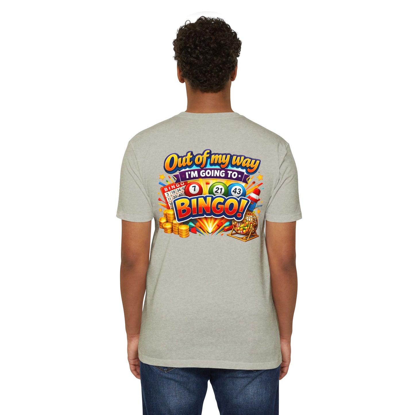 Bingo Enthusiast T-Shirt — "Out of My Way I'm Going to Bingo!" Graphic Tee