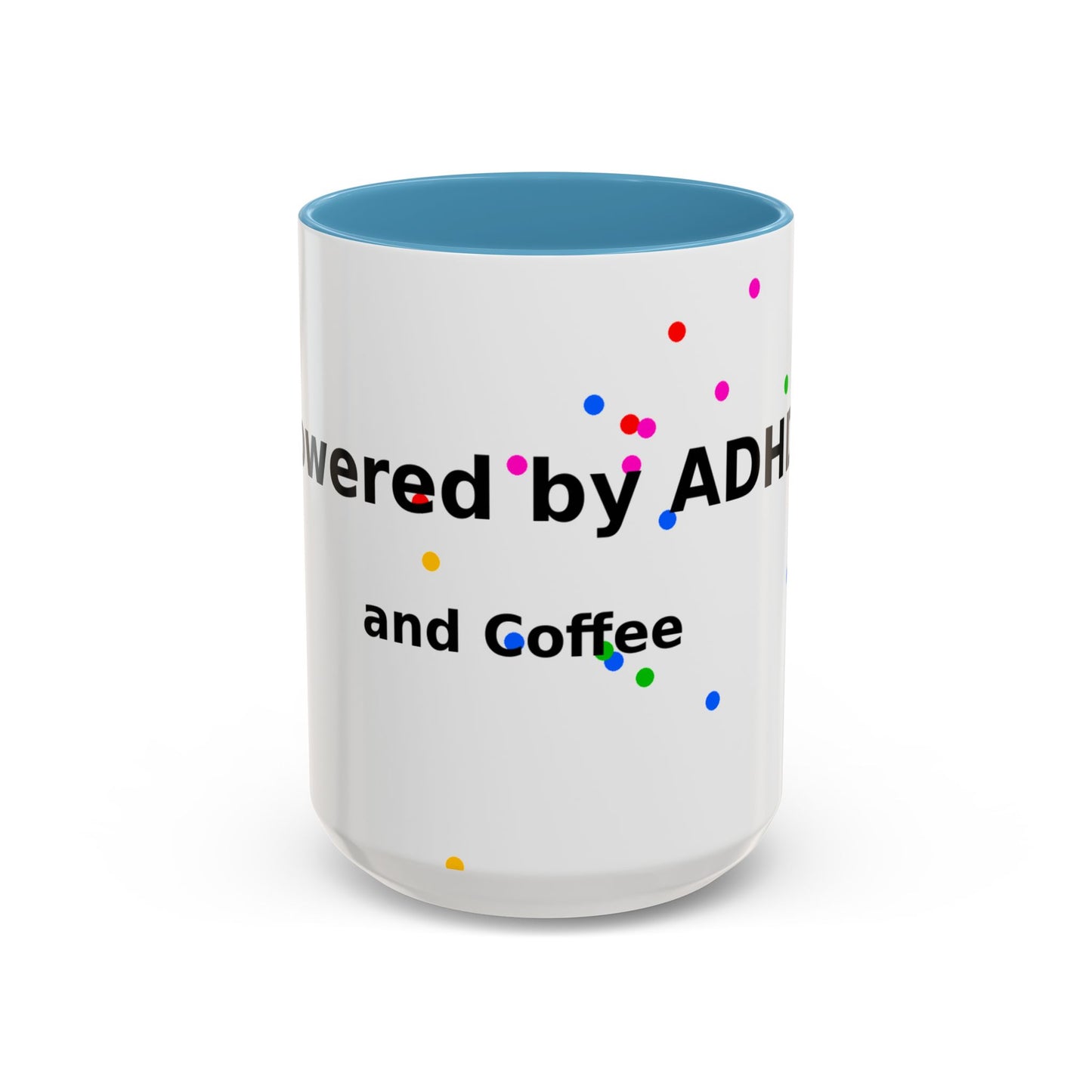 ADHD and Coffee Accent Mug — Funny Neurodivergent Travel Coffee Cup