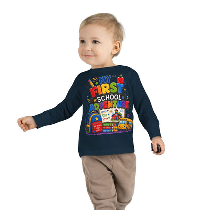 My First School Adventure Toddler Long Sleeve Tee
