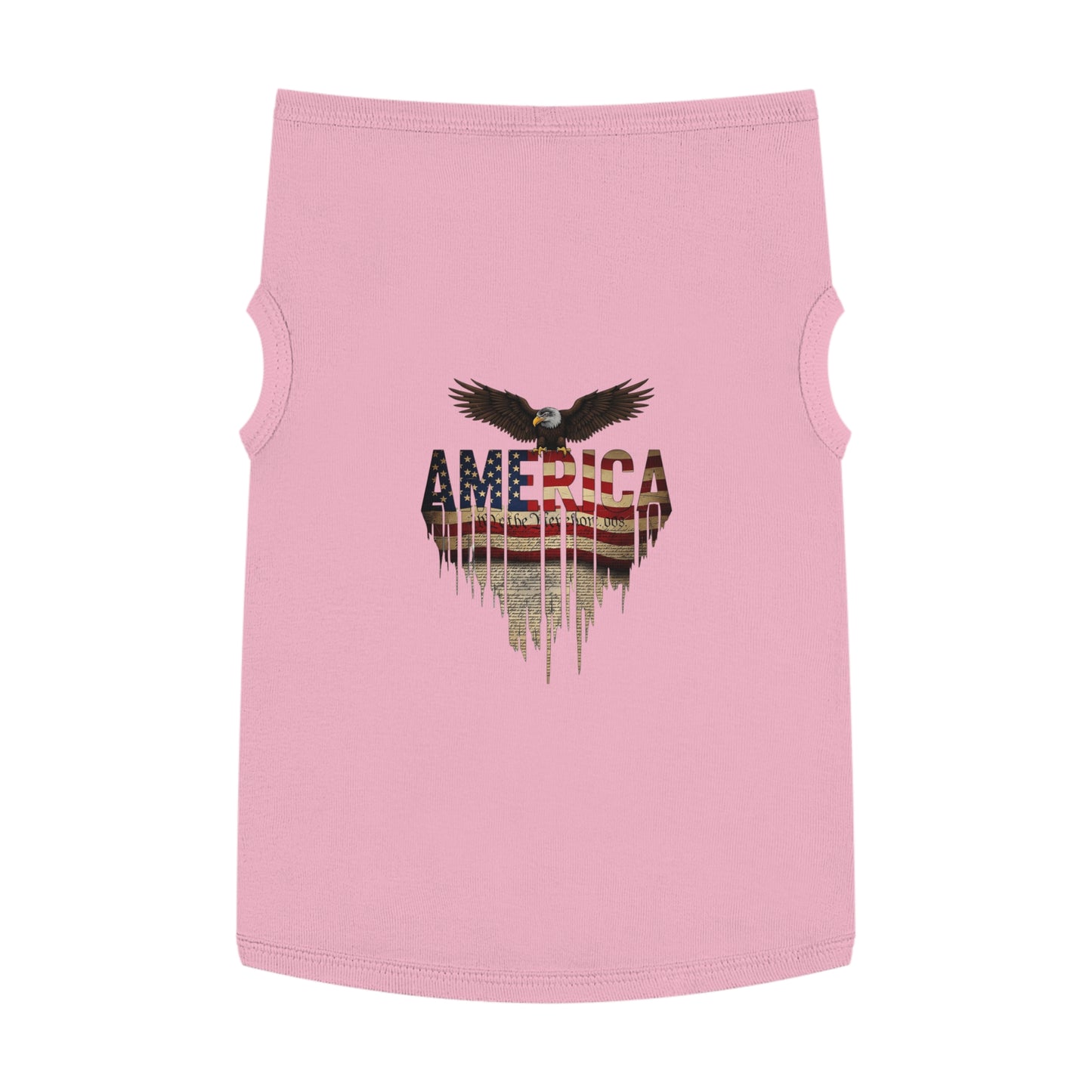 Patriotic Pet Tank Top – American Flag & Bald Eagle Dog Shirt