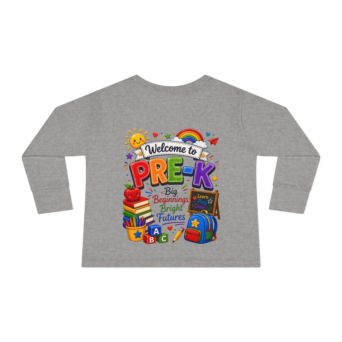 Welcome to Pre-K Toddler Long Sleeve Tee — Cute Back-to-School Preschool Shirt