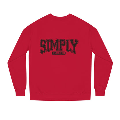 Simply Blessed Sweatshirt — Casual Crewneck Pullover with 'Simply Blessed' Graphic