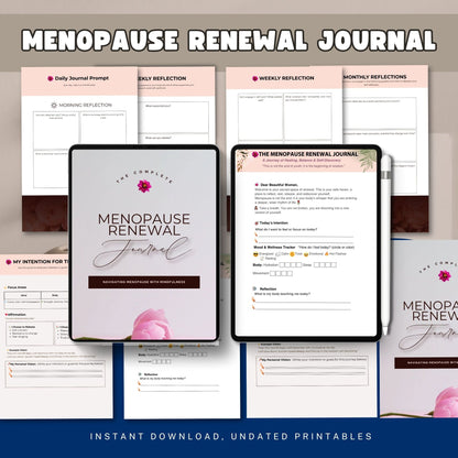Menopause Renewal Journal Printable | Self-Care, Healing & Wellness Reflection Journal