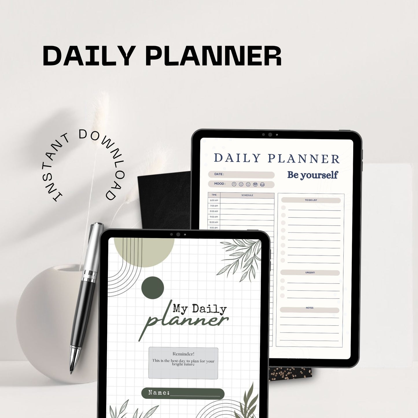 Daily Planner Printable | Productivity Planner | To Do List Planner | Time Management Planner | Daily Schedule PDF