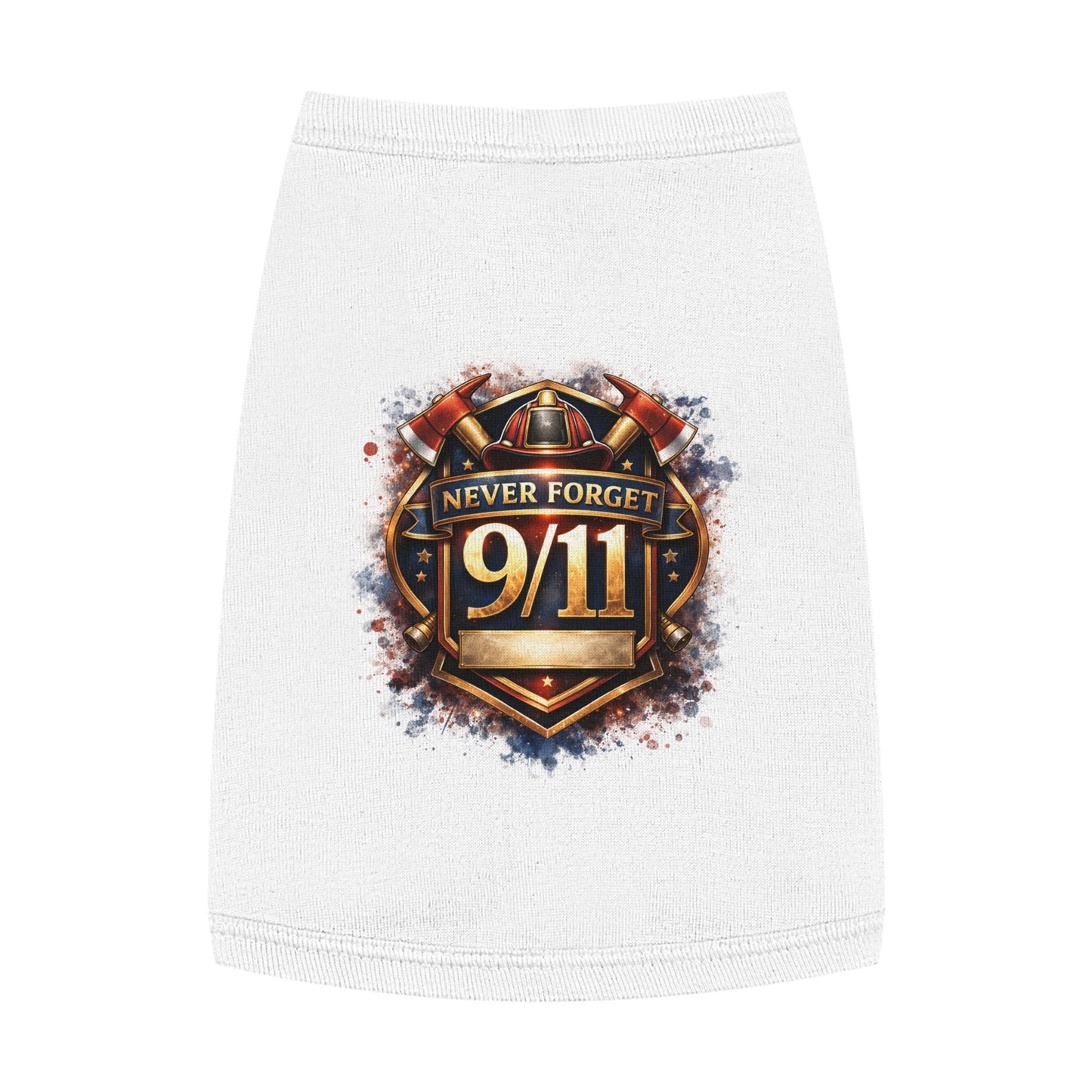 Pet Tank Top - "Never Forget 9/11" Memorial Dog Shirt