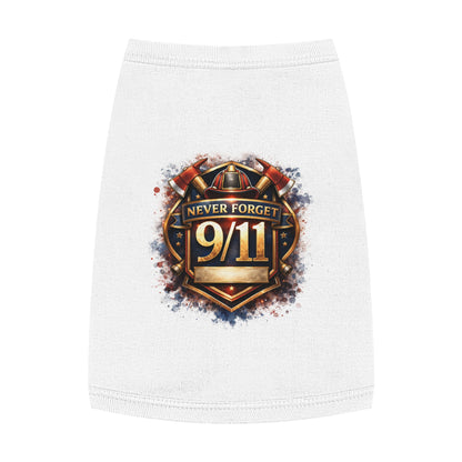 Pet Tank Top - "Never Forget 9/11" Memorial Dog Shirt