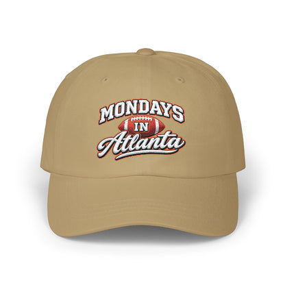 Mondays in Atlanta Dad Cap — Vintage Football Script Hat