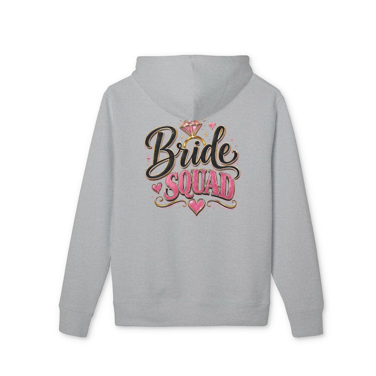 Bride Squad Hoodie — Bachelorette Party Pullover with Pink Diamond Design