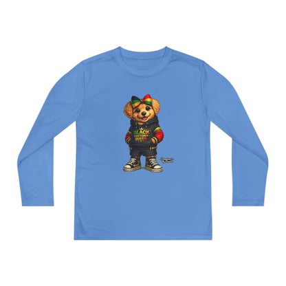Youth Long Sleeve Tee — Rasta Bear 'Black History' Graphic