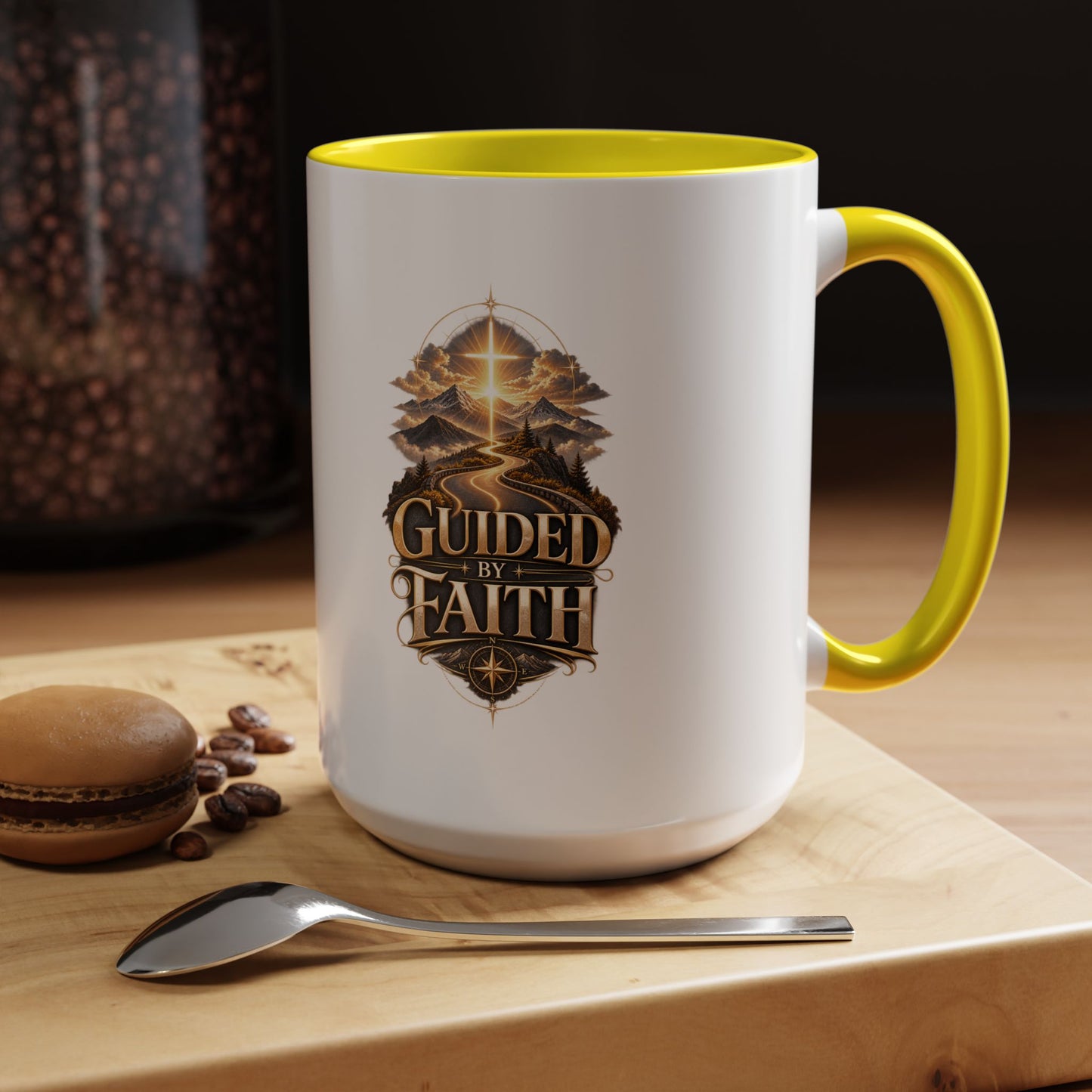 Guided by Faith Coffee Mug — Inspirational Christian Accent Mug (11/15oz)
