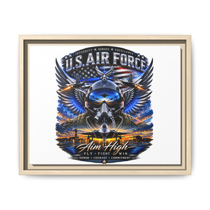 U.S. Air Force 'Aim High' Framed Canvas Print