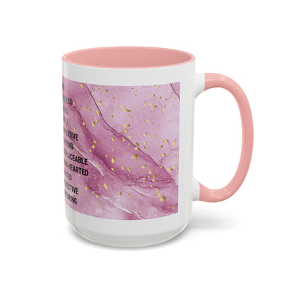 Mom Definition Accent Coffee Mug – Inspirational Pink Marble Mother’s Day Gift (11/15oz)