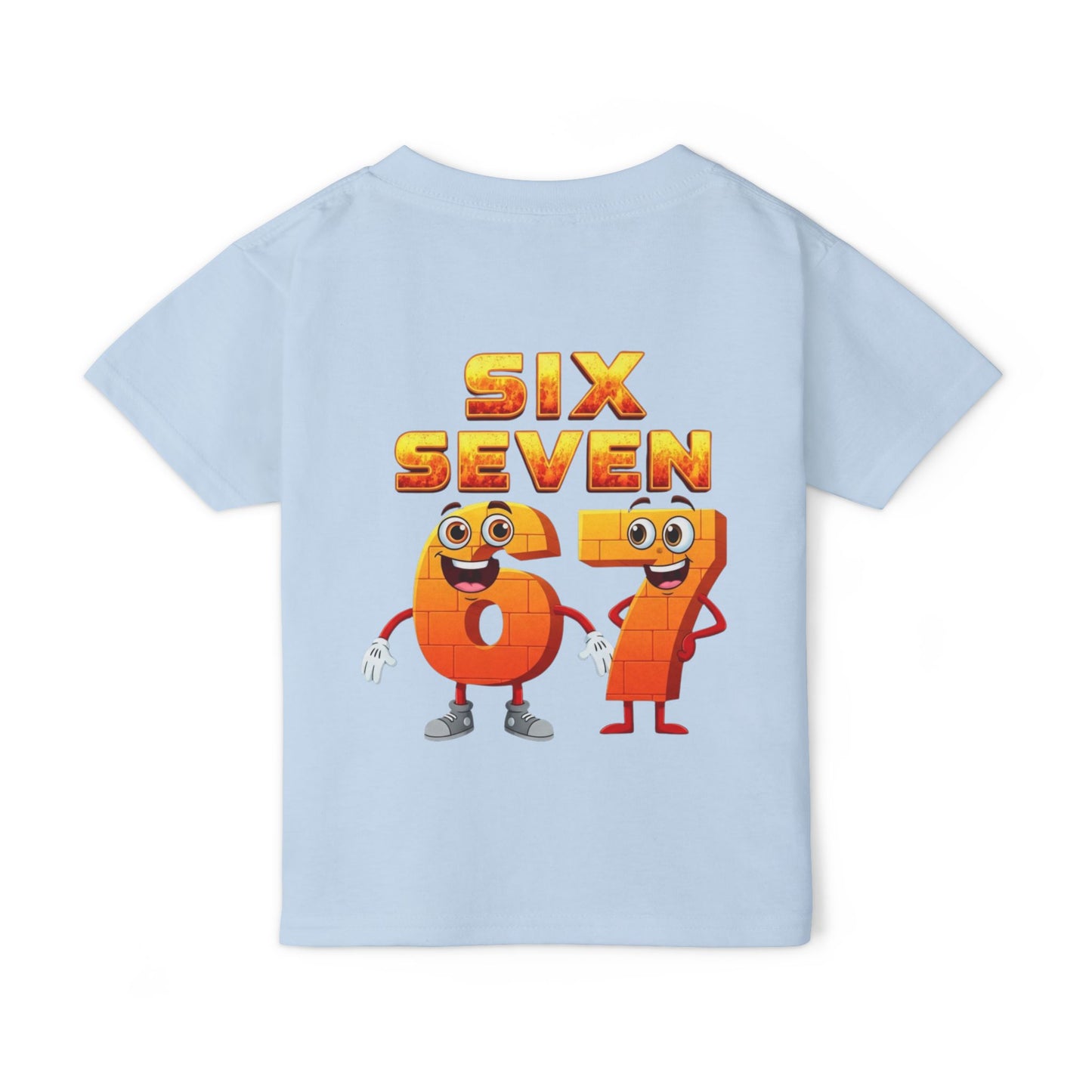 Six Seven 67 Toddler T-Shirt — Cute Number Cartoon Tee for Kids