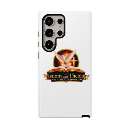 Wisdom and Theology Phone Case — Christian Dove & Cross Protective Tough Case