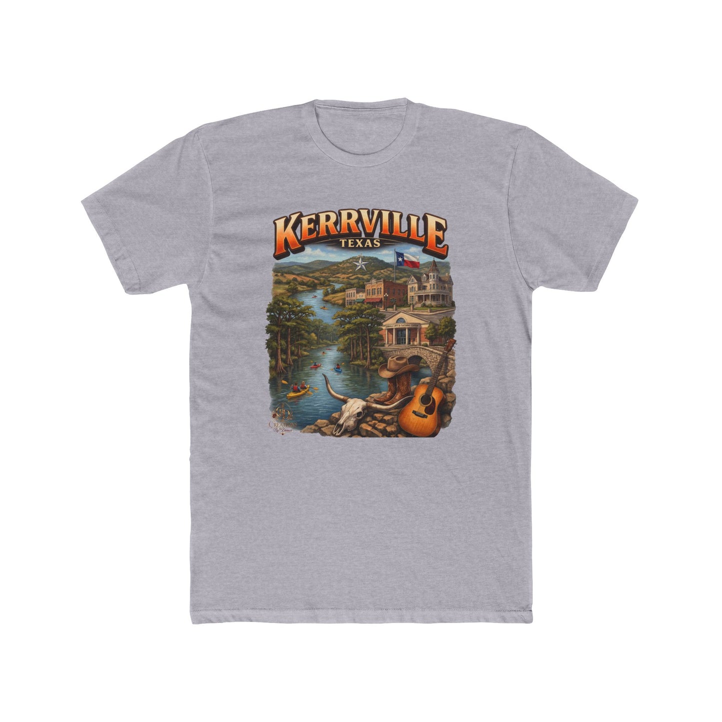 Kerrville Texas Scenic T-Shirt — Riverfront Guitar Vintage Travel Tee