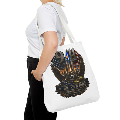 9/11 Memorial Tote Bag — "We Will Never Forget" Tribute Tote