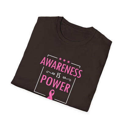 Awareness Is Power Breast Cancer Awareness T-Shirt