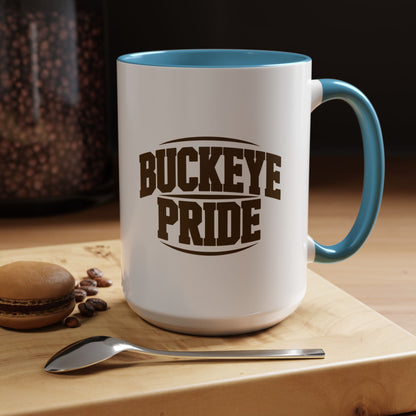 Buckeye Pride Accent Coffee Mug — School Spirit Ceramic Mug