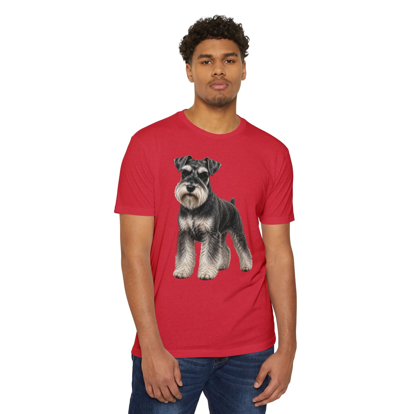 Schnauzer Dog T-Shirt — Realistic Miniature Schnauzer Graphic Tee