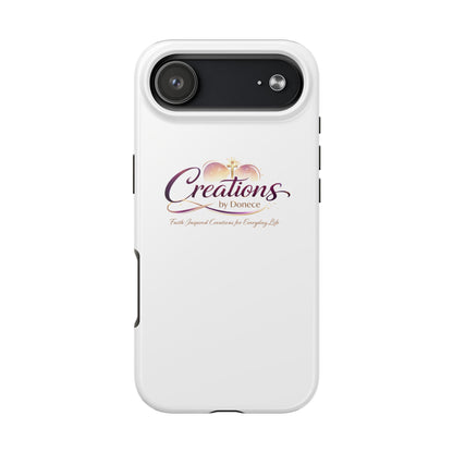 Creations by Donece Soft-Touch Tough Phone Case — Faith-Inspired Logo Protective Cover