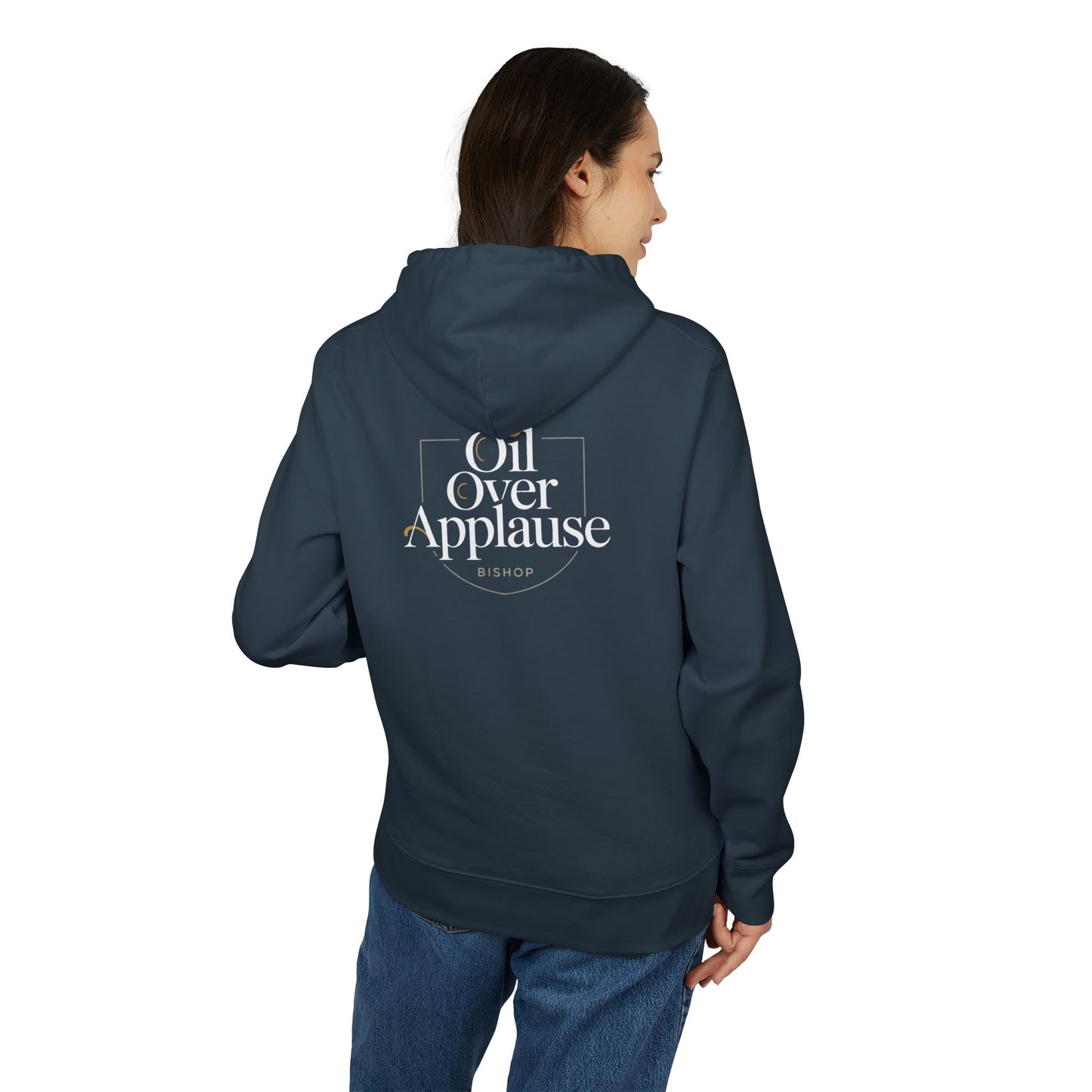 Oil Over Applause Hoodie — Minimalist Logo Pullover