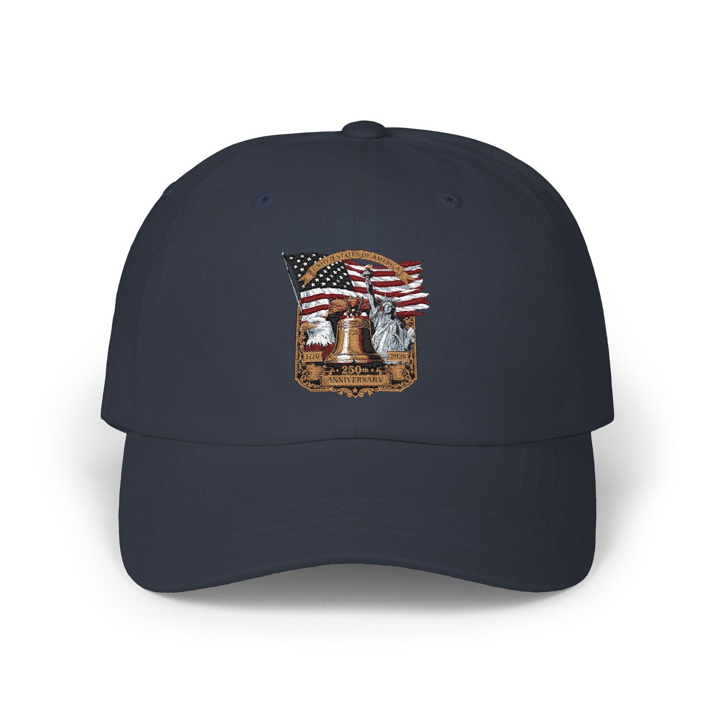 Liberty Bell Dad Cap — American Flag Embroidered Baseball Hat