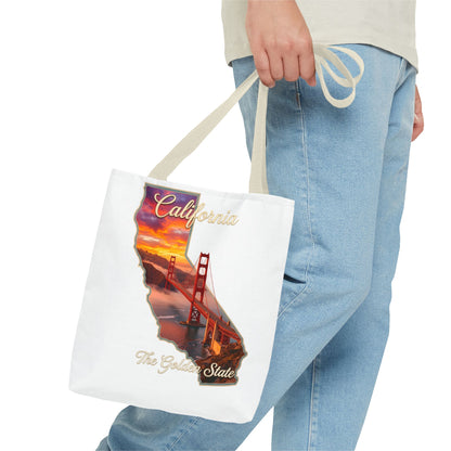 California Golden State Tote Bag – Golden Gate Sunset All-Over Print