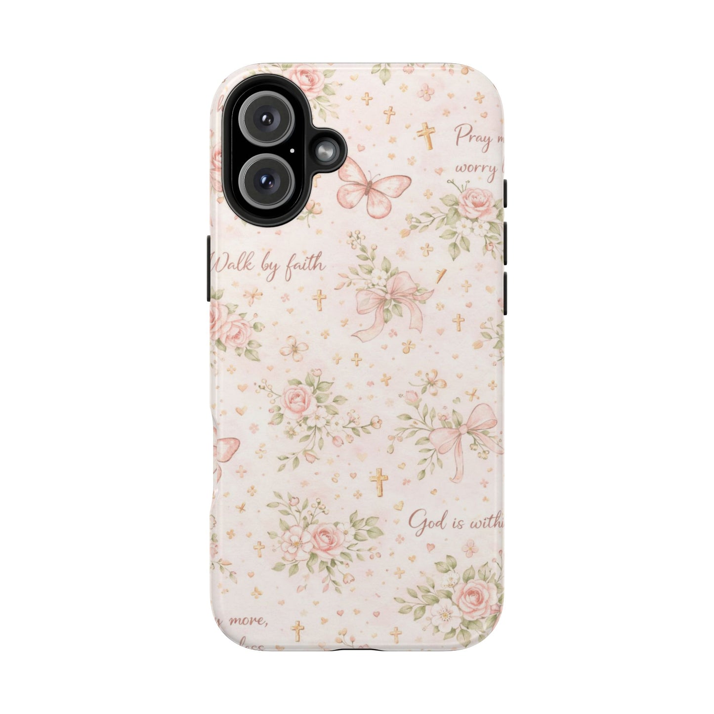Walk By Faith Phone Case | Christian Floral iPhone Case