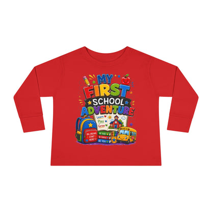 My First School Adventure Toddler Long Sleeve Tee