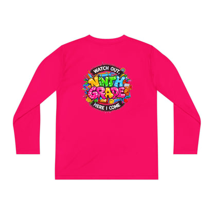 Ninth Grade Crewneck Long Sleeve — "Watch Out Ninth Grade Here I Come" Back-to-School Tee