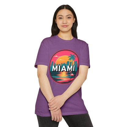 Miami Sunset T-Shirt — Retro Palm Beach Vacation Tee