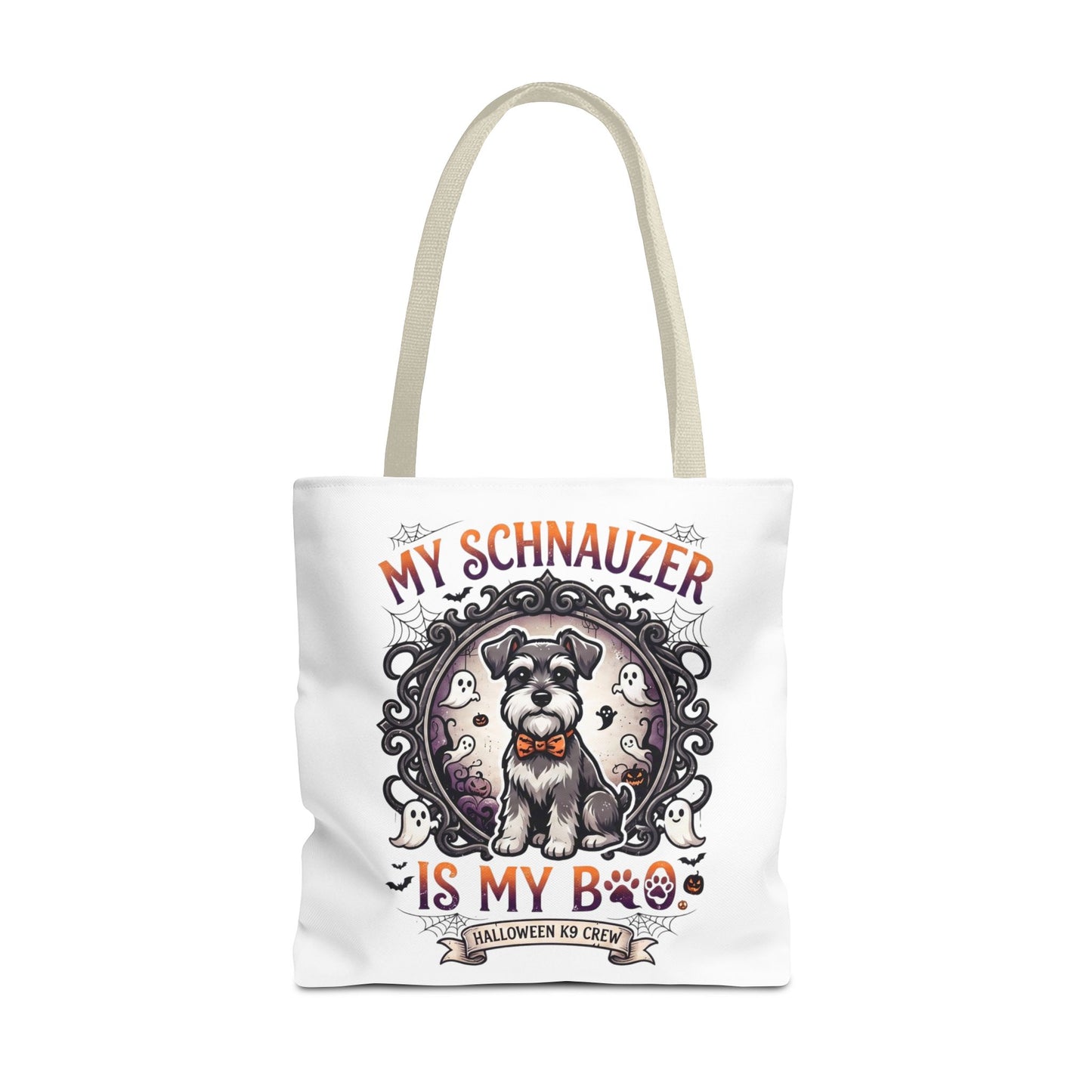 Halloween Schnauzer Tote Bag - "My Schnauzer Is My Boo" Cute Dog Halloween Gift
