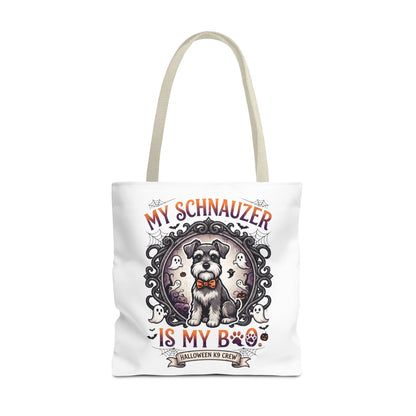 Halloween Schnauzer Tote Bag - "My Schnauzer Is My Boo" Cute Dog Halloween Gift