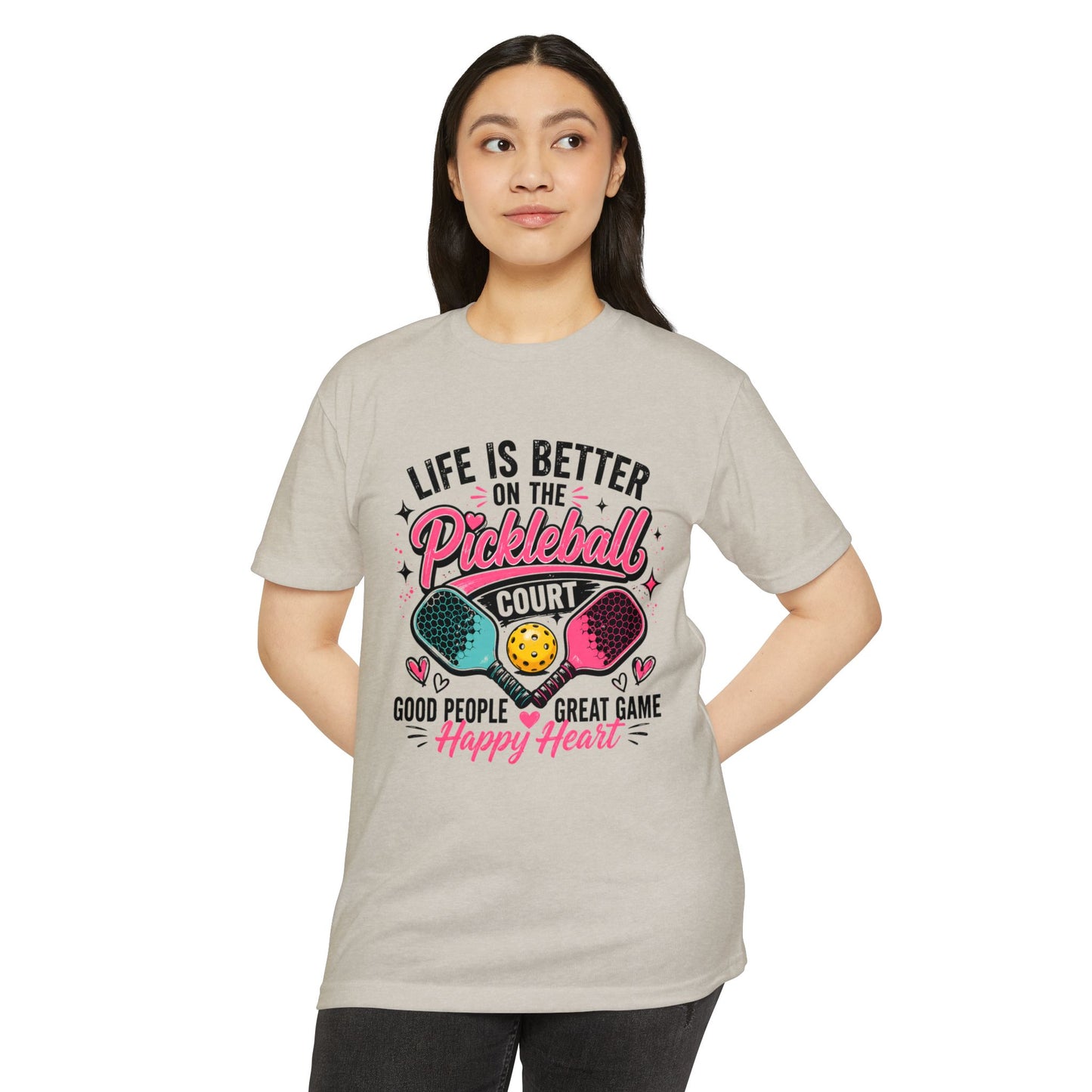 Pickleball T-Shirt – "Life Is Better on the Pickleball Court" Graphic Tee