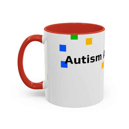 Autism Acceptance Accent Coffee Mug – Colorful Puzzle Square Design (11/15 oz)