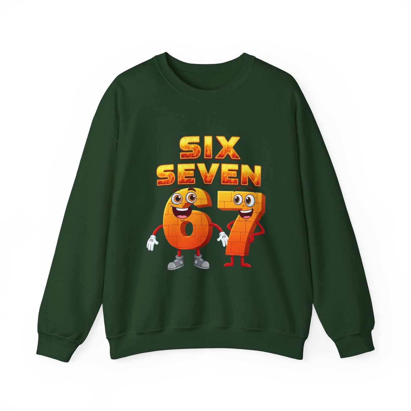 Six Seven 67 Cartoon Graphic Sweatshirt