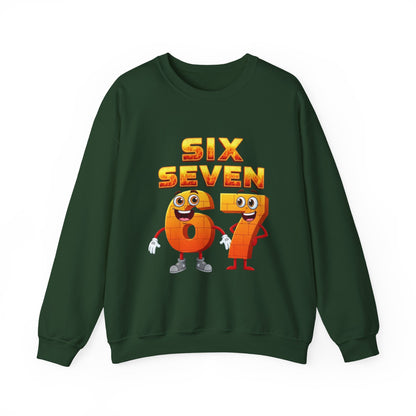 Six Seven 67 Cartoon Graphic Sweatshirt