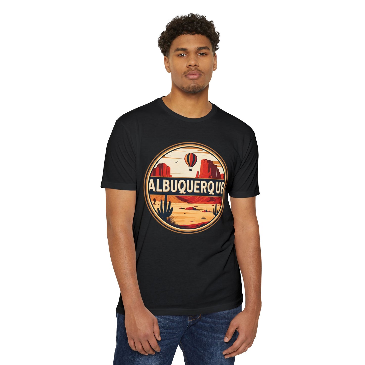 Albuquerque Desert Retro T-Shirt — Vintage Hot Air Balloon Southwest Travel Tee