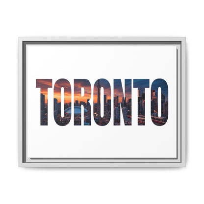 Toronto Cityscape Matte Canvas Framed Wall Art