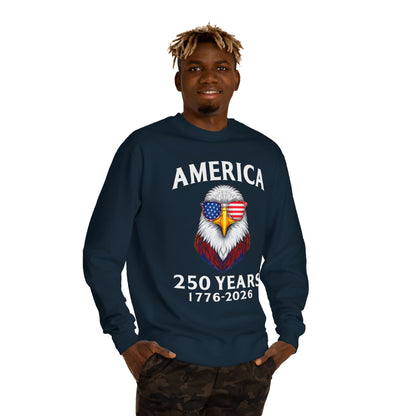 America 250 Years Sweatshirt — 1776–2026 Patriotic Eagle Crewneck